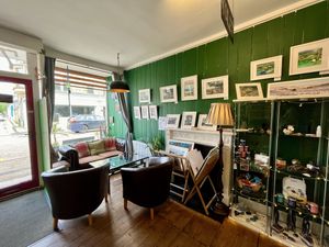 Seating and art   at High St Merchants in Grantown On Spey