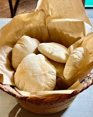 Pita breads  at Talerzyki in Wroclaw