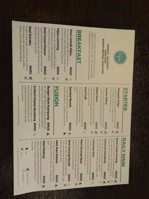 Menu Part. at Hijau - 绿 in Kuala Lumpur