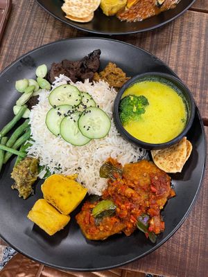 Nasi Padang RM35
Steamed rice served with various choices of dishes. Ikan Balado, Dendeng, Sambal ljo and Rendang. There's a variety of lauk pauk in one plate
 at Hijau - 绿 in Kuala Lumpur