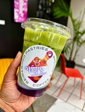 Ube Matcha Latte   at Val's Bakery in Dayton