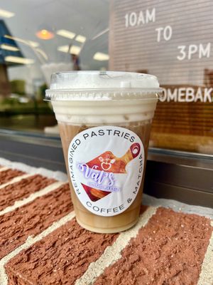 Hula Hazelnut Cold Foam cold brew! SO GOOD  at Val's Bakery in Dayton