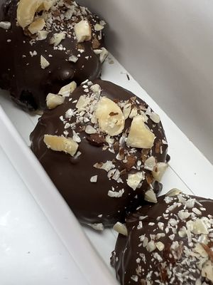 Valentine’s Day special order 💘 GF/V Hazelnut truffles. These are incredible!!   at Val's Bakery in Dayton