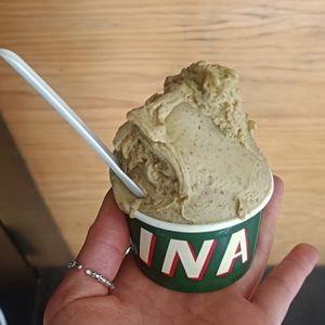 Pistacchio scoop at Piccolina Gelateria in Melbourne