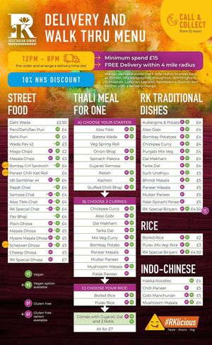 Menu at RK Dining in Preston