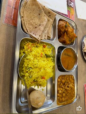 Chef’s Thali choice vegan options at RK Dining in Preston