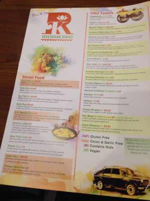 So many vegan choices   at RK Dining in Preston
