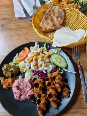 Çiğ köfte plate at Köstlich Vegan in Tubingen