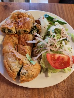 Börek mit Salat at Köstlich Vegan in Tubingen