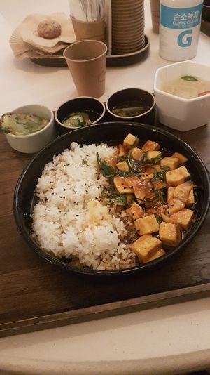 Tofu with rice at Cho Jejene Sigtag - 제제네식탁 in Sokcho-si