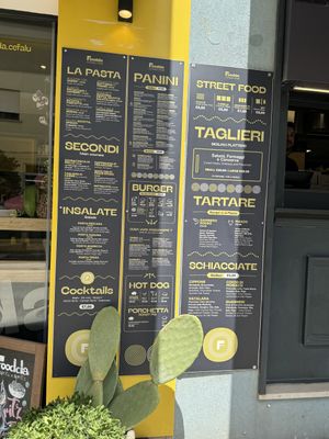 Menu   at Foodda in Cefalu