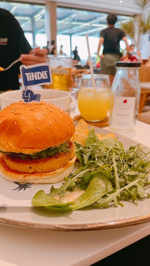 Tindle burger  at East Coast Commune in Central Singapore