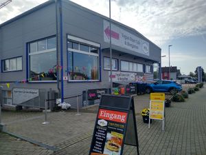 Outside of the building at Lupikuss in Wiesloch