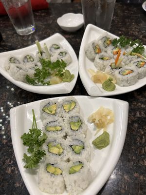 Vegan rolls  at Mulan Bistro in Collierville