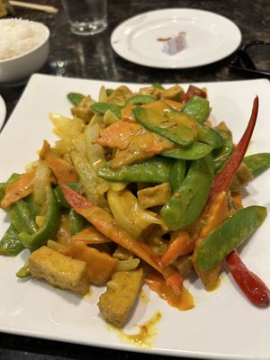 Szechuan tofu curry  at Mulan Bistro in Collierville