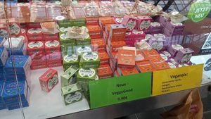 veggygood and veganoix cheeses @veggieworld at CasseNoisettes - Maybe closed in Paris