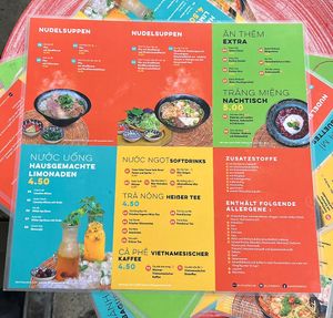 Menü  at An - Authentic Vietnamese Cuisine in Frankfurt