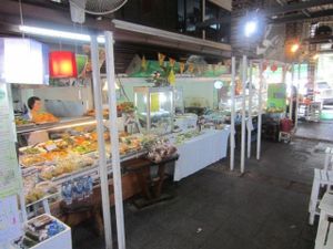 Some of the food stands. at Baan Suan Pai in Bangkok