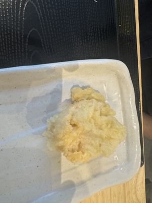 Lotus tempura  at Kamakiri Hakata Udon in Paris