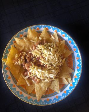 Burger with beans and cheese at Vigour & Virtue in Buxton