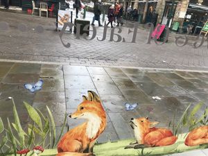 Love the window art  at Vigour & Virtue in Buxton