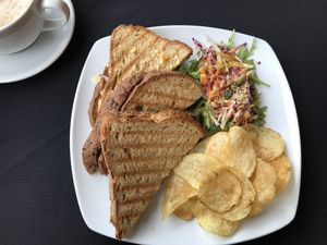 Cheese and onion toasties   at Vigour & Virtue in Buxton