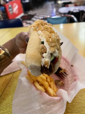 Darth Seitan vegan dog from the Terror Tacos collab  at Steve's Hot Dogs in St Louis