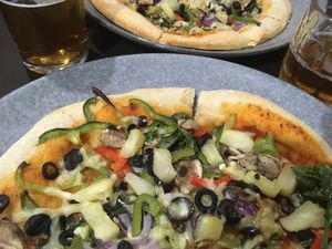 The pizza was yummy too . at Sturgeon View in Dunkeld