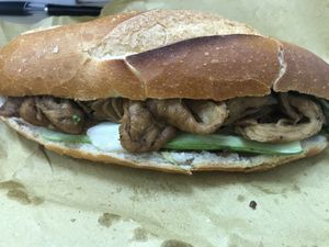 Banh mi with seitan 😋 at Fingerprint Chay in Ho Chi Minh City