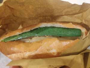 Pomelo skin banh mi at Fingerprint Chay in Ho Chi Minh City