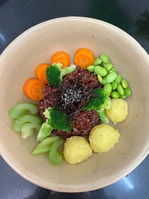 Brown rice rosemary sauce  at Fingerprint Chay in Ho Chi Minh City