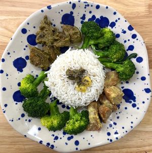 2in1 basmati rice 
Monkey head mushrooms two flavours  at Fingerprint Chay in Ho Chi Minh City