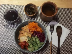 "Vegan bowl" at Greeno in Ulaanbaatar