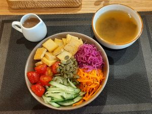 "Vegan bowl" at Greeno in Ulaanbaatar