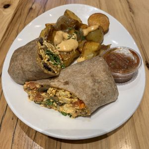 Vegan Burrito at LYFE Kitchen in Chicago