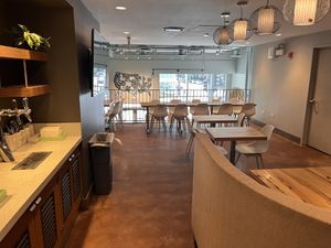 Upstairs seating  at LYFE Kitchen in Chicago