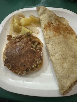 Volcán and quesadilla   at Taco Verde in Morelia