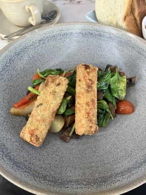 Vegan breakfast   at The Boathouse in Ellesmere