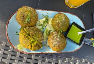 Vegan vegetable patties  at Chai Roti in Ingolstadt