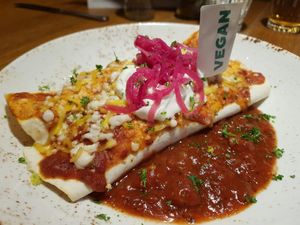Vegan enchilada at Chiquito in Gateshead