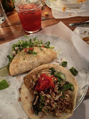 Vegan tacos (one asparagus, the other I forgot)  at Pablo y Pablo in Woodinville