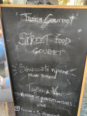 Specials board and happy to make vegan options. at Twins Gourmet - Kiosk in Sorrento