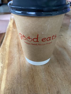 Watermelon juice in coffee cup!   at Good Eats in Hoi An