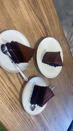 Vegan chocolate berry cake - really tasty!   at Good Eats in Hoi An