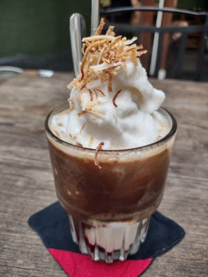 Coconut coffee 🥥☕😋 at Good Eats in Hoi An