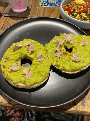 Vegan cream cheese avocado bagel    at Good Eats in Hoi An