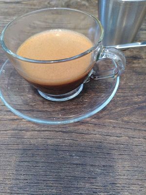 Vietnamese coffee with vegan condensed milk at Good Eats in Hoi An