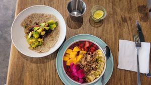 black bean "taco" and smoothie bowl at Good Eats in Hoi An