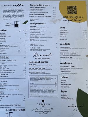 Drink menu   at OL'DAYS in Miami