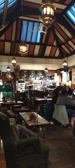 A bad photo of a beautiful building at Ottoman Coffeehouse in Glasgow